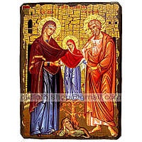 Икона Иоаким и Анна Святые праведные ,икона на дереве 130х170 мм