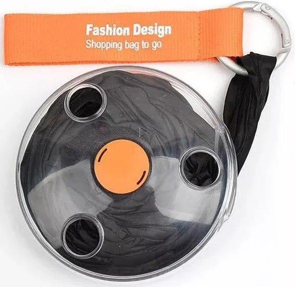 Складна компактна сумка-шоппер Shopping bag to roll up Чорна, фото 1