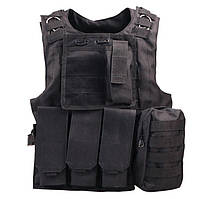 Жилет тактичний військовий A56, чорний