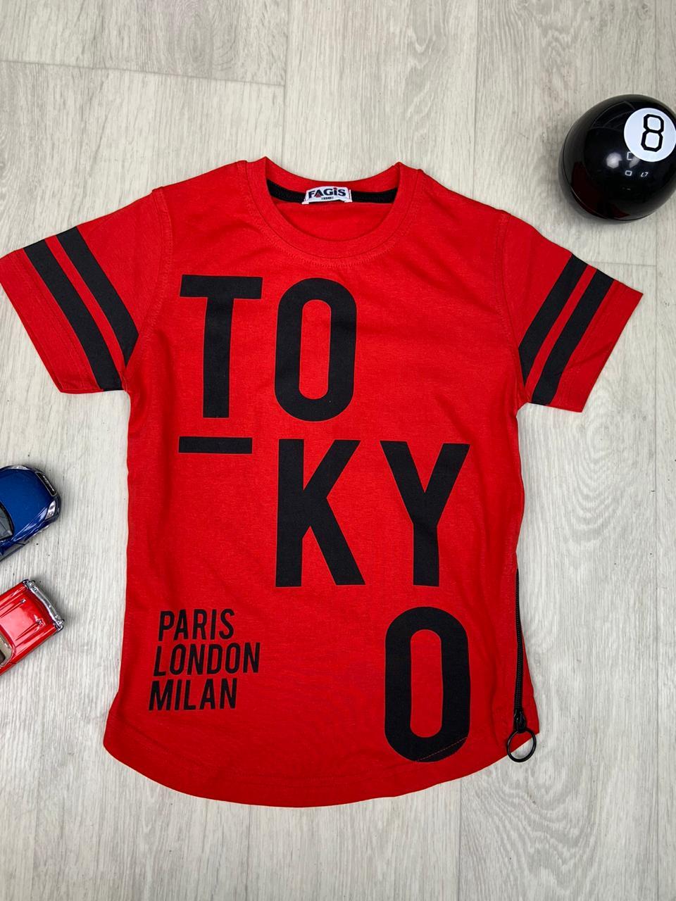 Футболка червона Tokyo для хлопчика 110-116 зріст Туреччина
