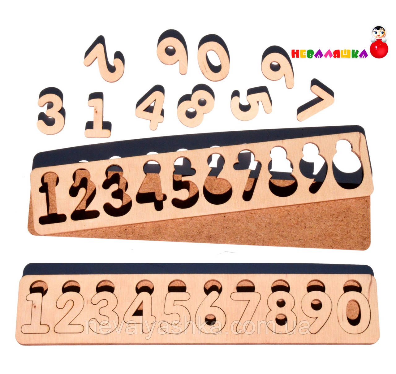 Дерев'яна Заготовка для Бизиборда Цифри Рамка Вкладиш Набір Цифр 0-9 комплект дерев'яна яні цифри для бізіборда