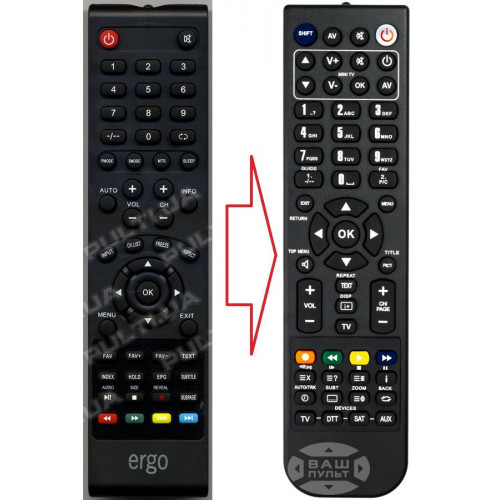 Пульт для телевізора ERGO LE32V6 (аналог), фото 1