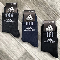 Носки мужские спортивные махровые х/б Adidas, Athletic Sports, размер 41-44, средние, ассорти, 09902