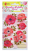 Набір декор. 3D стікерів "Santi" Квіти-1 100х150мм №741296