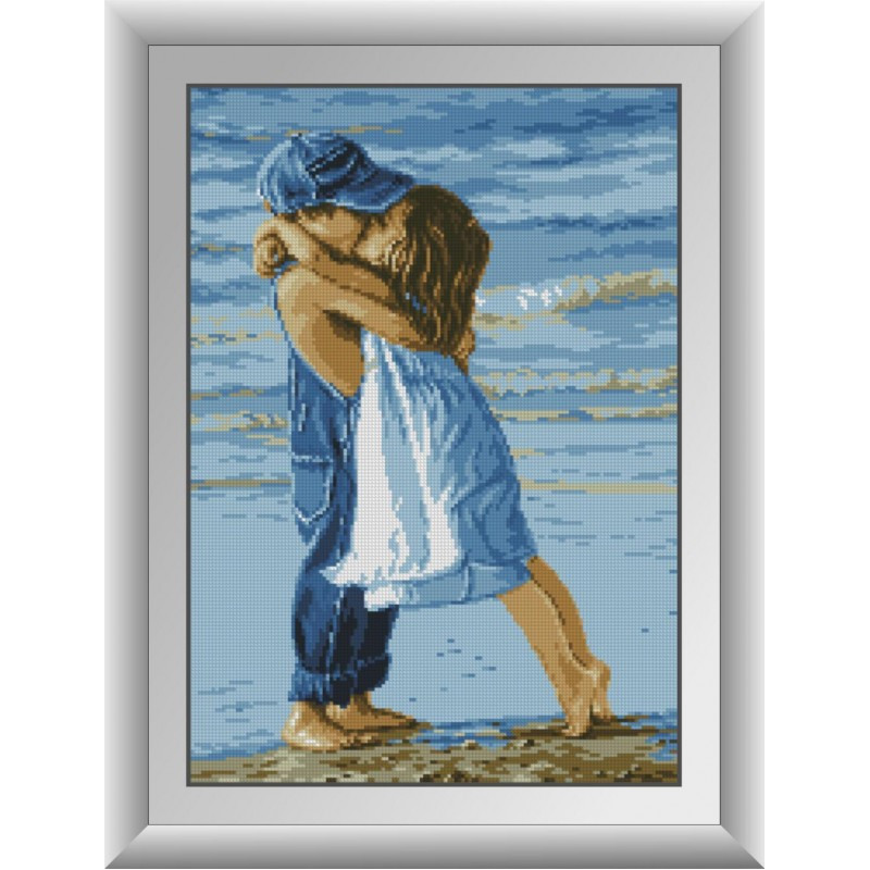 Алмазна живопис Діти на пляжі Dream Art 30013 (35 х 50 см)