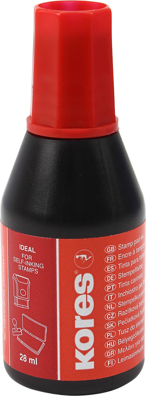 Штемпельна фарба "Kores" №K71328 28мл черв.(10)