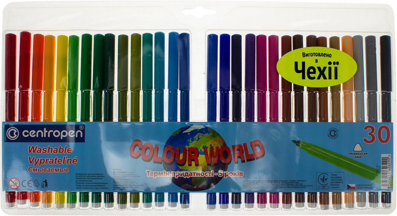 Фломастери "Centropen" 30кольор. Color World №7550/30(1)(60)