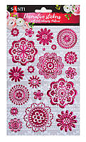 Набір декор. стікерів "Santi" "Візерунки" з тисненням фольгою,140х210мм №741282