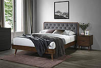 Кровать CASSIDY 160 серый/орех (Halmar)