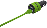 АЗУ Urban Revolt Dual Smart Car Charger 2 USB 1 А Lime (6224630)