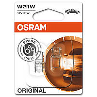 Галогенная лампа Osram W21W ORIGINAL 12V 7505-BLI2