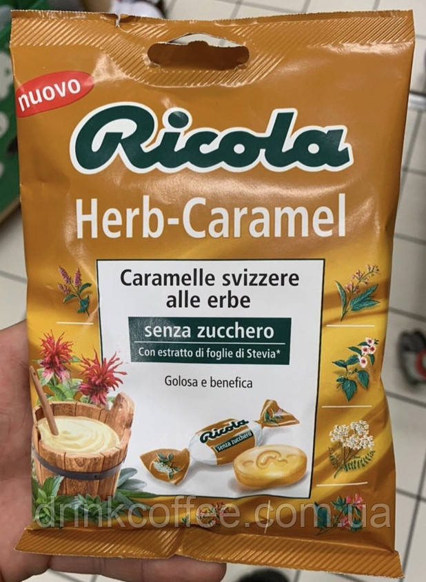 Натуральні льодяники Ricola Herb-Caramel (Caramelle svizzere alle erbe) 70g
