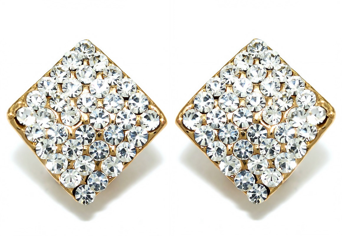 Сережки. Позолота. Камені: циркон. Довжина: 20 мм. Ширина: 18 мм.