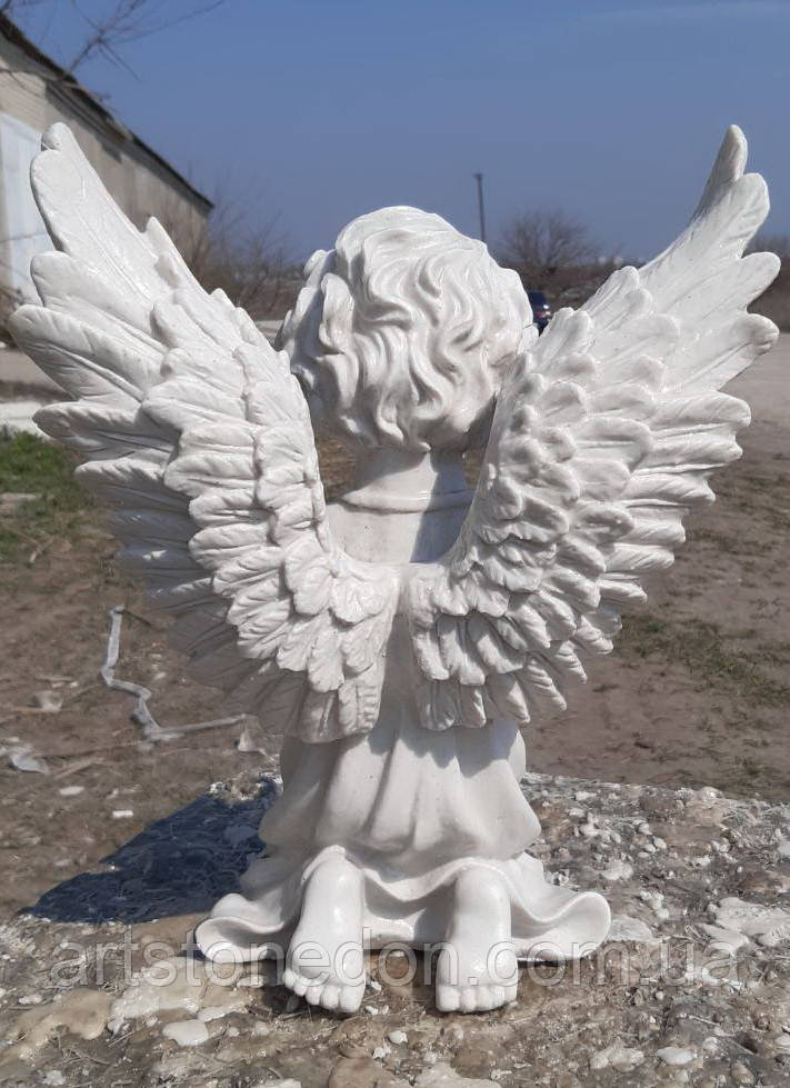 Скульптура Ангел на коленях № 111 - 35 см из мрамора - фото 2 - id-p716652443