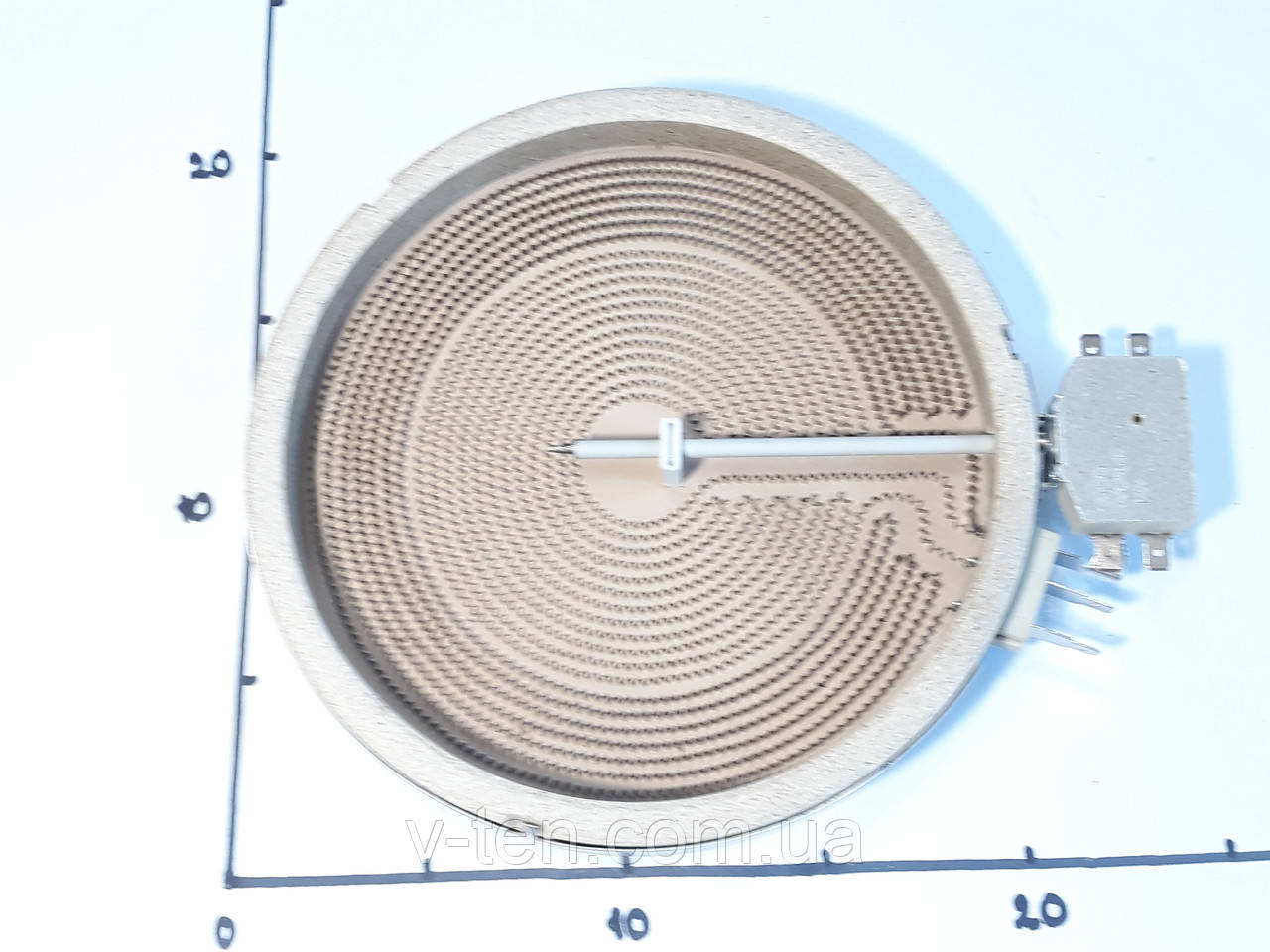 Електроконфорка Ø200 / 1700w (0.7+1) кВт. / 5 конт. для склокерамічних поверхонь