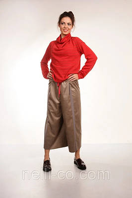 ДЖЕМПЕР З ДРАПОВАНОЮ І ПРОЗРАЧНОЮ ПЛАКОЮ