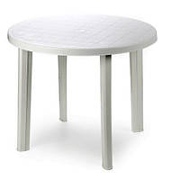 Пластиковый круглый стол для сада Tondo D90 белый