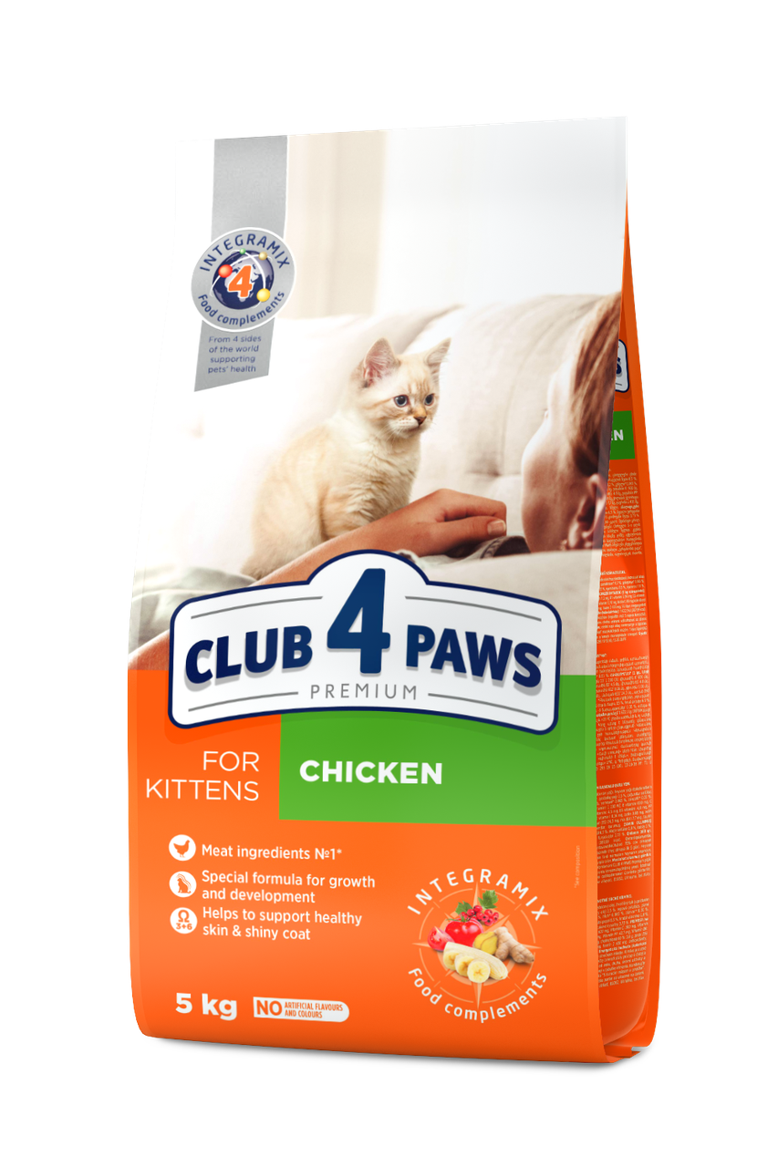 Сухий корм CLUB 4 PAWS для кошенят Курка Клуб 4 Лапи 5 кг, фото 1