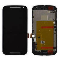 Дисплей Motorola XT1063 Moto G (2nd Gen) XT1064, XT1068 с сенсором (тачскрином) и рамкой черный (Тестирован)