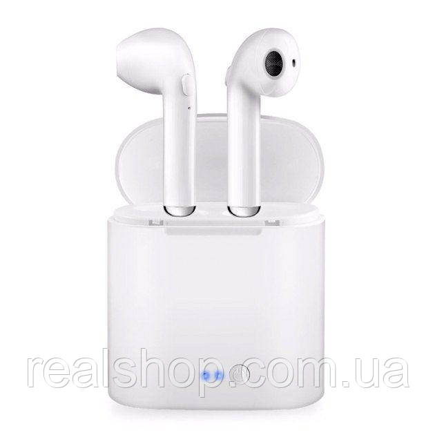 Бездротові Bluetooth-навушники I7S TWS Stereo Білі (пакет прозорий)