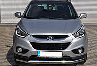 Защита переднего бампера (ус одинарный) Hyundai IX-35 с 2010