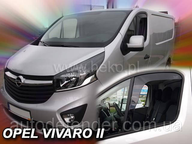 Дефлектори вікон (вставні!) вітровики Opel Vivaro II 2014-2019 2шт., Hic + Heko, 27189