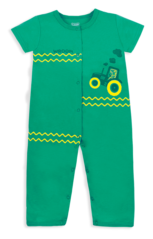 Комбінезон дитячий для хлопчика на кнопках GABBI Технозавр Зелений на зріст 74 (12084)