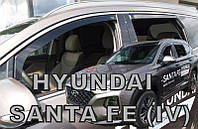 Дефлекторы окон (вставные!) ветровики Hyundai Santa Fe IV 2018- 4шт., HEKO, 17295