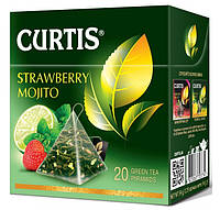 Чай Кертис зеленый в пирамидках Клубничный Мохито 20 шт.