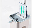 Швабра з відром з автоматичним віджимом Easy Mop комплект для прибирання диво швабра і відро з віджимом, фото 5