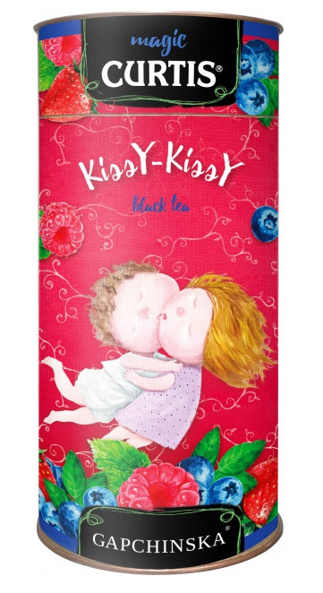 Чай Кертіс чорний листовий Kissy-Kissy з ягодами чорниці, малини, полуниці 80 грам