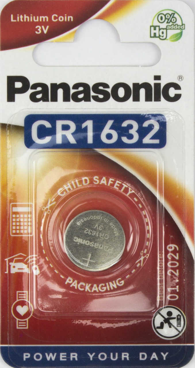 Батарейка Panasonic CR-1632/1bl 3V lithium(12)