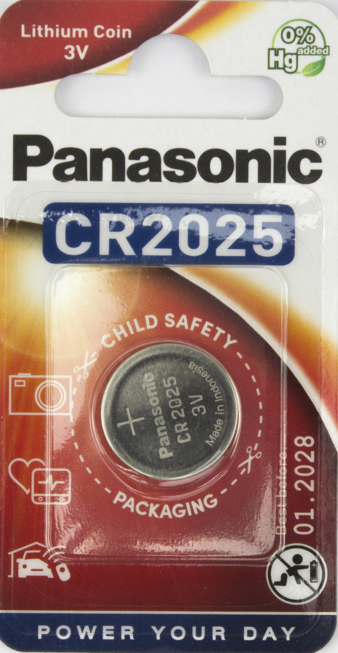 Батарейка Panasonic CR2025/1bl 3V lithium(12)