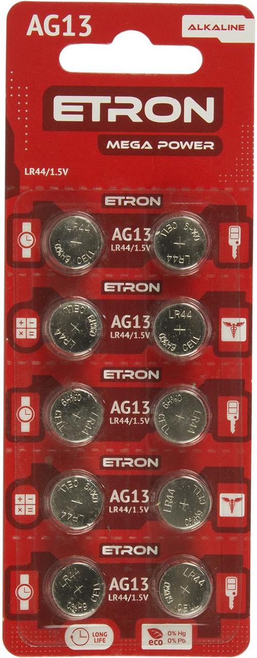 Батарейка Etron Mega Power AG13/10bl LR44(10)(200)