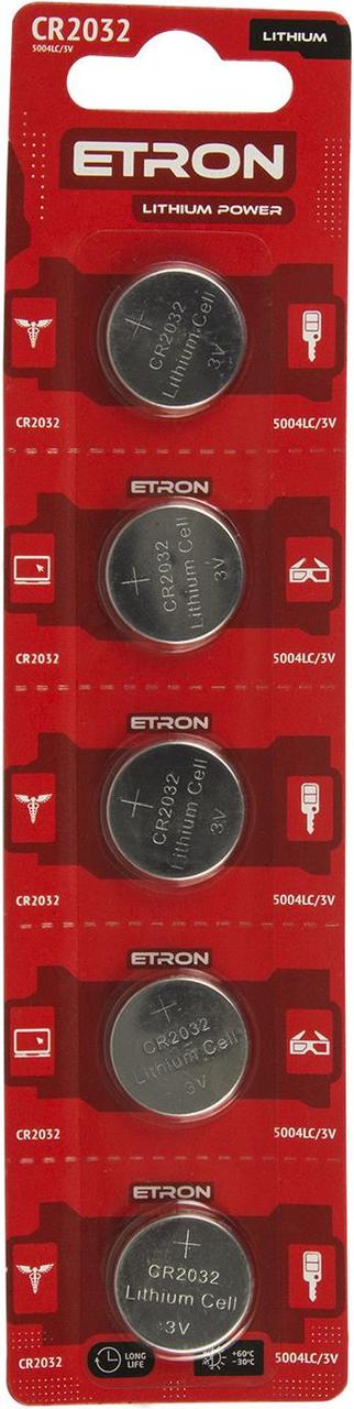 Батарейка Etron Lithium Power CR2032/5bl 3V(5)(60)