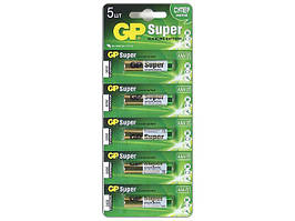 Батарейки GP Super 24A-2UR5 LR-03/блістер 5шт (12)(120)