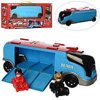 Трейлер "LDC" 39см,2 транспорта з фігурками,в кор-ці,51х23х12,5см №553-146(20)