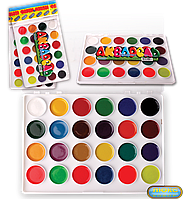 Акварельні фарби ЛЮКС КОЛОР (24 кольори) медові фарби для дитячої творчості
