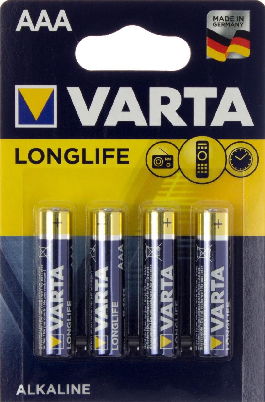 Батарейки Varta longlife extra LR-03/блістер 4шт (10)(50)