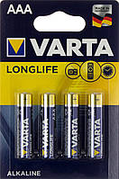 Батарейки Varta longlife extra LR-03/блістер 4шт (10)(50)