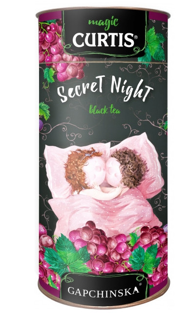 Чай листовий Curtis SecreT NighT зі смаком винограду чорний 80 грам, фото 1