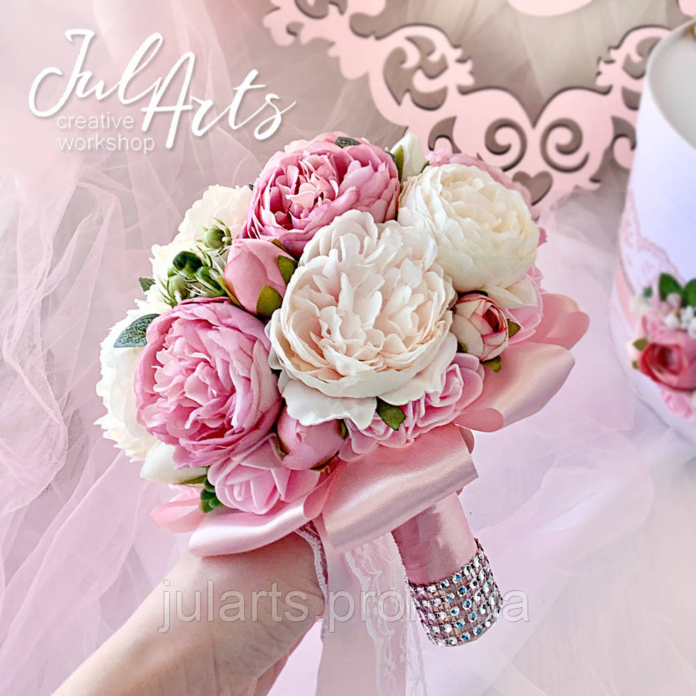 Нежно розовый набор свадебных аксессуаров под заказ - фото 9 - id-p1155402643