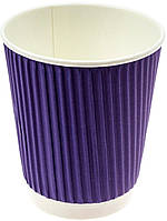 Стакан паперовий гофра 250мл мікс(25)(625)(750)