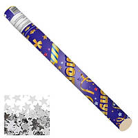 Хлопавка пневм. 30см "Зірки" срібло №9312(96)