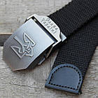 🔱 Ремінь тактичний з Тризубом (чорний) для поліції, нацгвардії, зсу, військових, фото 2