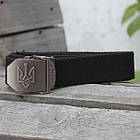 🔱 Ремінь тактичний з Тризубом (чорний) для поліції, нацгвардії, зсу, військових, фото 3