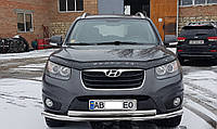 Защита переднего бампера (ус двойной) Hyundai Santa Fe 2006-2012