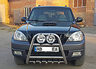 Кенгурник без фар (захист переднього бампера) Hyundai Terracan 2001-2007