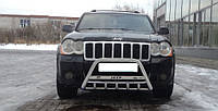 Кенгурятник с лого (защита переднего бампера) Jeep Grand Cherokee 2005-2010