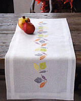 Набір для вишивання гладдю (доріжка на стіл) Vervaco Colourful Leaves "Різнобарвне листя"